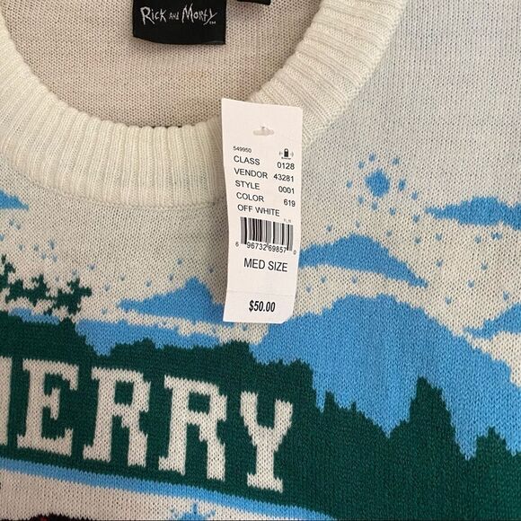NWT Pacsun Merry Wreckedmas Rick and Morty Sweater - Picture 6 of 6